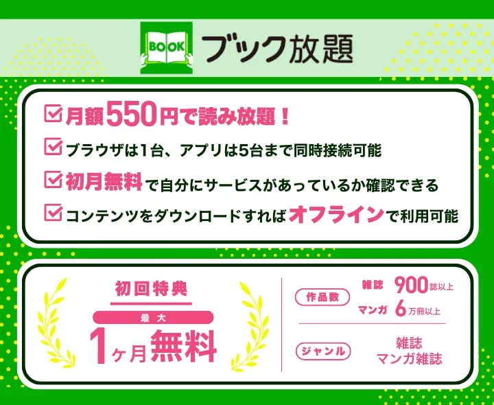 ブック放題の特徴